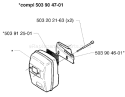 Page L Diagram and Parts List for 232RD 232 RD 1998-01 Husqvarna Trimmer