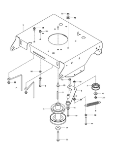Engine Plate Diagram and Parts List for RZ3016 (96661230104)(2015-04) Husqvarna Lawn Mower