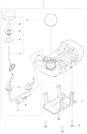 Fuel Tank Diagram and Parts List for 236R 2009-01 Husqvarna Brush Cutter
