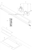 Tube  Shaft Diagram and Parts List for 236R 2009-01 Husqvarna Brush Cutter
