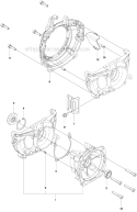 Crankcase Diagram and Parts List for 236R 2009-01 Husqvarna Brush Cutter