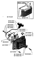 Page J Diagram and Parts List for 238 1984-01 Husqvarna Chainsaw