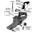 Page L Diagram and Parts List for 238 1985-05 Husqvarna Chainsaw