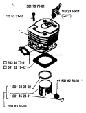 Part Location Diagram of 501838103 Husqvarna Piston