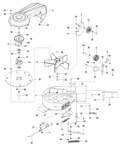 Fan Diagram and Parts List for 52IN 2019-05 Husqvarna Lawn Tractor Accessories