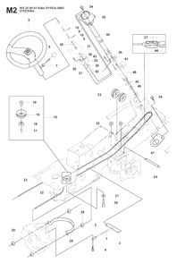 Steering 2 Diagram and Parts List for R15-V2AWD (965200901)(2008-01) Husqvarna Lawn Tractor