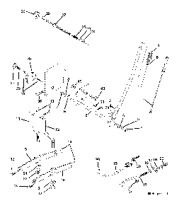 Mower Lift / Deck Lift Diagram and Parts List for CTH200TWIN (96061026200)(2010-01) Husqvarna Lawn Tractor