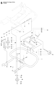 Frame Diagram and Parts List for R15-V2 (965200701)(2008-01) Husqvarna Lawn Tractor
