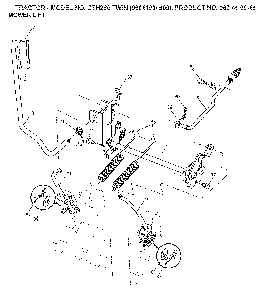 Mower Lift / Deck Lift Diagram and Parts List for GTH260TWIN (96041004500, 960410045)(2007-02) Husqvarna Lawn Tractor