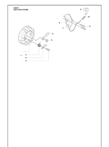 Ignition System Diagram and Parts List for 339XP 2010-02 Husqvarna Chainsaw