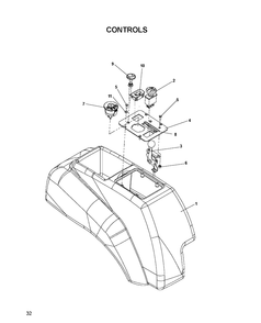 Controls Diagram and Parts List for EZ4822 (968999696)(2007-07) Husqvarna Lawn Mower