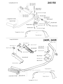 Handle  Controls Diagram and Parts List for 240EPA 2001-01 Husqvarna Brush Cutter