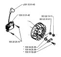 Ignition System Diagram and Parts List for 240RBD 1995-01 Husqvarna Brush Cutter