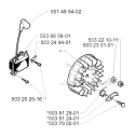 Ignition System Diagram and Parts List for 240RBD 1997-02 Husqvarna Brush Cutter