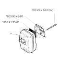Muffler Diagram and Parts List for 240RBD 1997-02 Husqvarna Brush Cutter