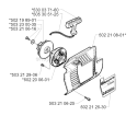 Starter Diagram and Parts List for 240RBD 1997-02 Husqvarna Brush Cutter