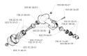 Bevel Gear Diagram and Parts List for 240RBD 1997-02 Husqvarna Brush Cutter