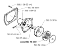 Clutch Diagram and Parts List for 240RBD 1997-02 Husqvarna Brush Cutter