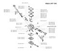 Carburetor Details Diagram and Parts List for 240RJ 2000-04 Husqvarna Brush Cutter