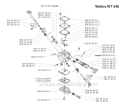 Carburetor Details Diagram and Parts List for 240RJ 2002-09 Husqvarna Brush Cutter