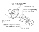 Clutch Diagram and Parts List for 240RJ 2002-09 Husqvarna Brush Cutter