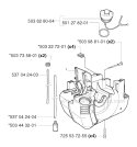 Crankcase Diagram and Parts List for 240RJ 2002-09 Husqvarna Brush Cutter