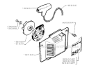 Starter Diagram and Parts List for 240R 1990-01 Husqvarna Brush Cutter