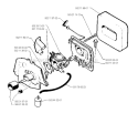 Carburetor  Air Filter Diagram and Parts List for 240R 1990-01 Husqvarna Brush Cutter