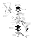 Carburetor Details Diagram and Parts List for 240R 1990-01 Husqvarna Brush Cutter