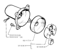 Clutch Diagram and Parts List for 240R 1990-01 Husqvarna Brush Cutter