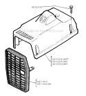 Cylinder Cover Diagram and Parts List for 240R 1990-01 Husqvarna Brush Cutter