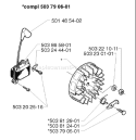 Page K Diagram and Parts List for 240L 240 L 1998-11 Husqvarna Trimmer