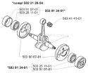 Page J Diagram and Parts List for 232L 232 L 2000-04 Husqvarna Trimmer