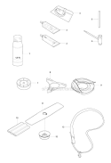 Accessories Diagram and Parts List for 241RJ 2007-11 Husqvarna Brush Cutter