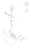 Fuel Tank Diagram and Parts List for 241RJ 2007-11 Husqvarna Brush Cutter