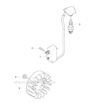Ignition System Diagram and Parts List for 241RJ 2007-11 Husqvarna Brush Cutter