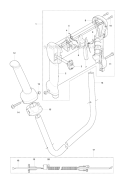 Handle  Controls Diagram and Parts List for 241R 2007-11 Husqvarna Brush Cutter