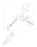 Bevel Gear Diagram and Parts List for 241R 2007-11 Husqvarna Brush Cutter