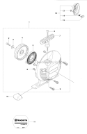 Starter Diagram and Parts List for 241R 2009-09 Husqvarna Brush Cutter