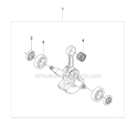 Crankshaft Diagram and Parts List for 241R 2010-11 Husqvarna Brush Cutter