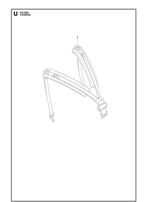 Harness Diagram and Parts List for 543RBX 20154400001-Current Husqvarna Brush Cutter
