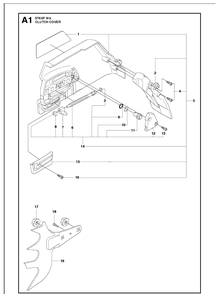 Clutch Cover 4 Diagram and Parts List for 576XP  Husqvarna Chainsaw