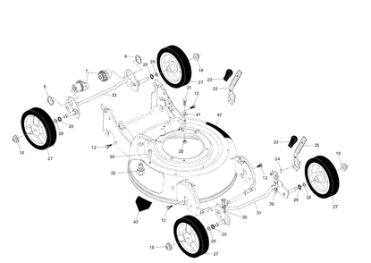 Part Location Diagram of 532199245 Husqvarna Axle