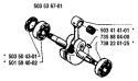 Page E Diagram and Parts List for 242 1987-06 Husqvarna Chainsaw