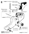 Page K Diagram and Parts List for 242 1998-05 Husqvarna Chainsaw