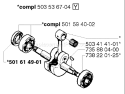 Page E Diagram and Parts List for 242 1998-05 Husqvarna Chainsaw