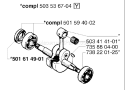 Part Location Diagram of 503536704 Husqvarna Crankshaft