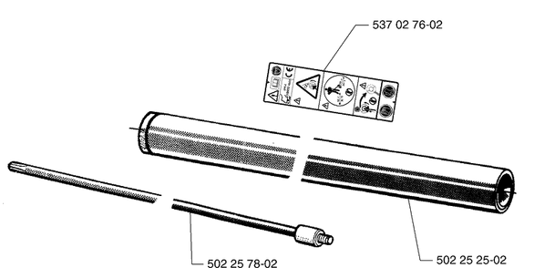 Tube/Shaft Diagram and Parts List for 265RX 1999-03 Husqvarna Brush Cutter