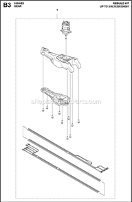 Gear Housing Rebuild Kit Diagram and Parts List for 520IHE3  Husqvarna Trimmer