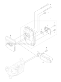 Muffler Diagram and Parts List for 243RJ 2009-03 Husqvarna Brush Cutter